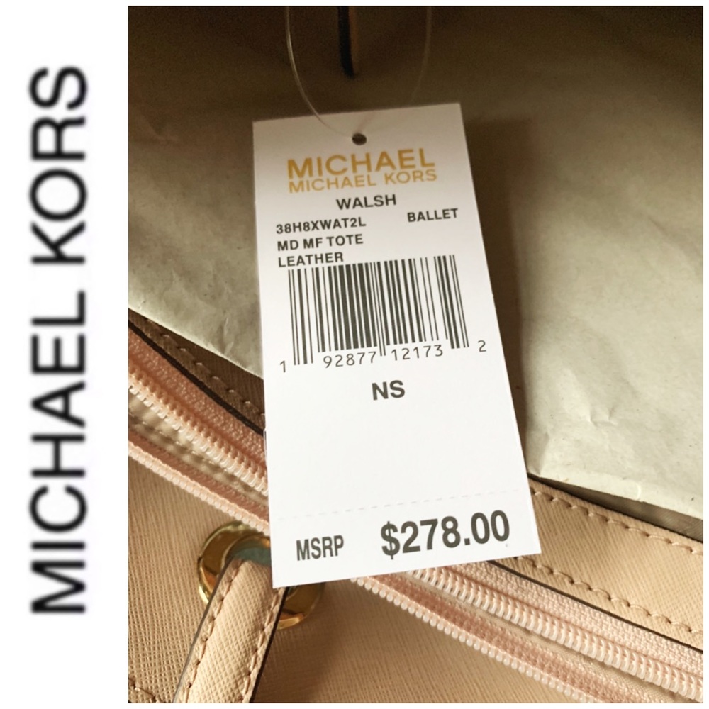 NWT authentic MK Walsh leather tote ballet - Picture 7 of 8